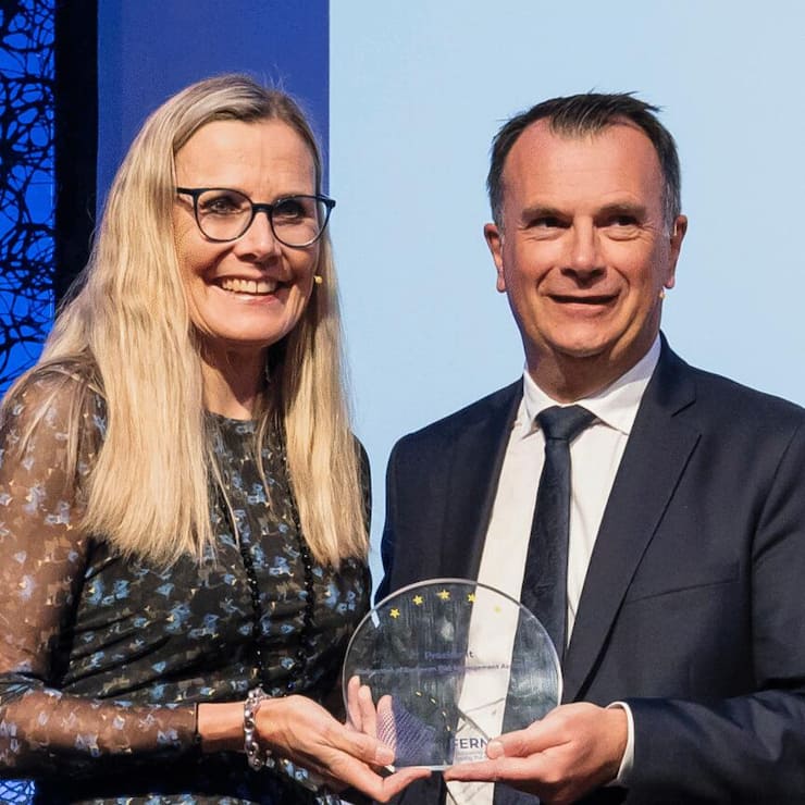 Charlotte  Hedemark übergibt das Ferma-Präsidium an  Philippe Cotelle.