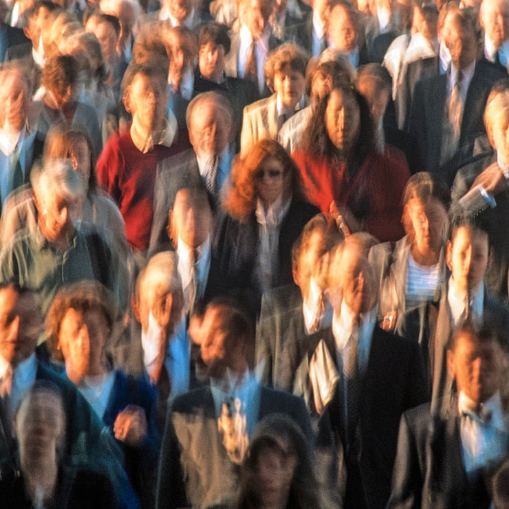 Verschwommene Menschenmenge