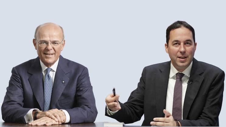 Mario Greco, CEO Zurich Insurance und Christian Mumenthaler, CEO Swiss Re.