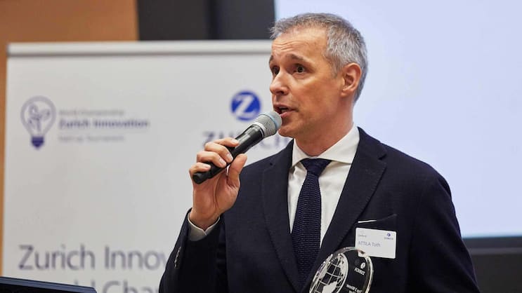 Attila Toth, Gründer und CEO von ZestyAI, anlässlich der Zurich Innovation Championship 2019.