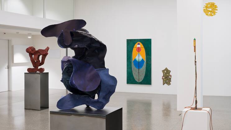 Einblick in die Ausstellung «High 5» im Helvetia Art Foyer.