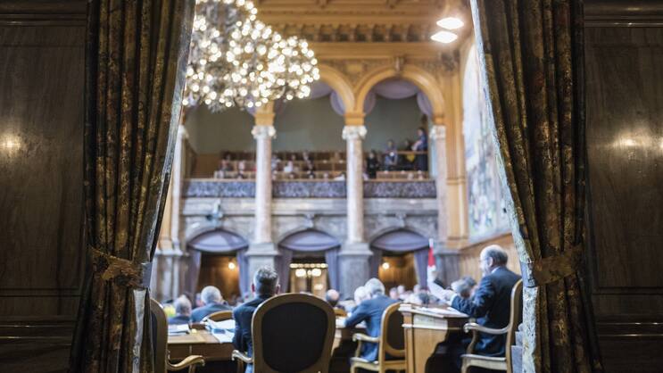 Salle du Conseil des États au Palais fédéral.