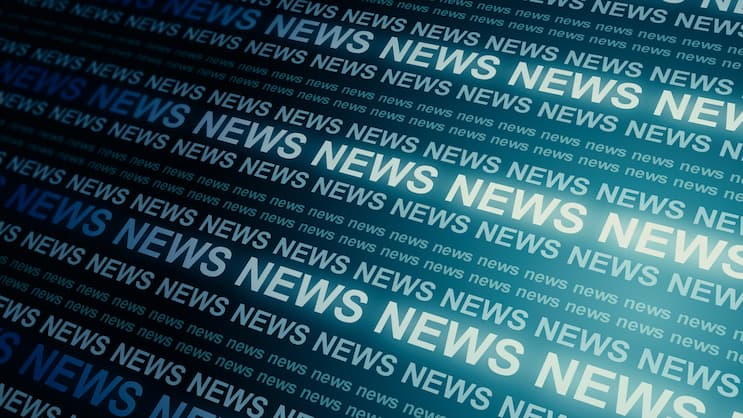 Creative blue news backdrop