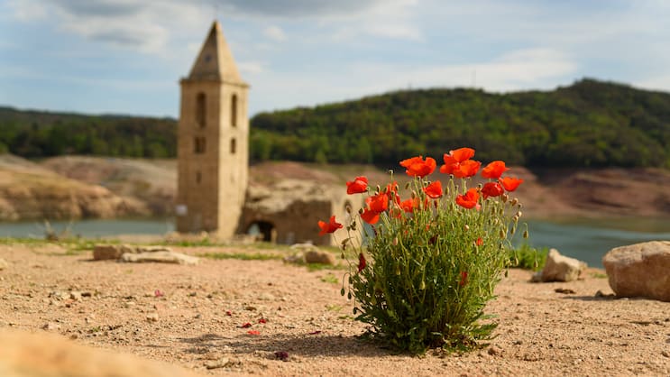 Ausgetrockneter Stausee in Spanien: Weite Teile des Landes sind gerade von einer Dürre betroffen.