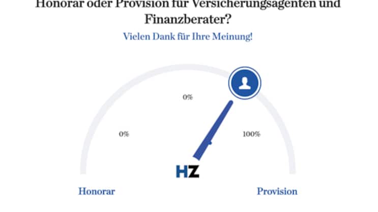 Umfrage: Provision oder Honorar?