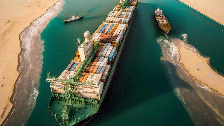 Industrieversicherung - Container Cargo Schiff