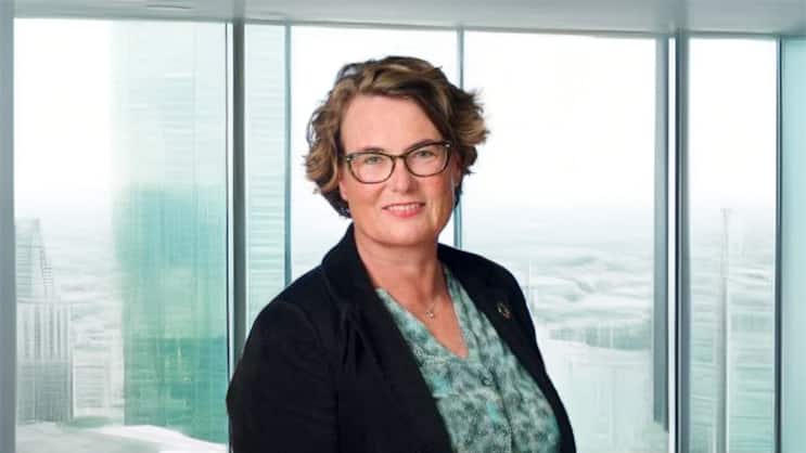 Tine Sundtoft, présidente du conseil d'administration du fonds de pension KLP.