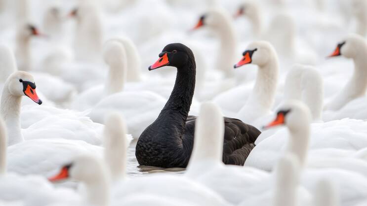Gilt als Sinnbild für das absolut Undenkbare: Der schwarze Schwan.