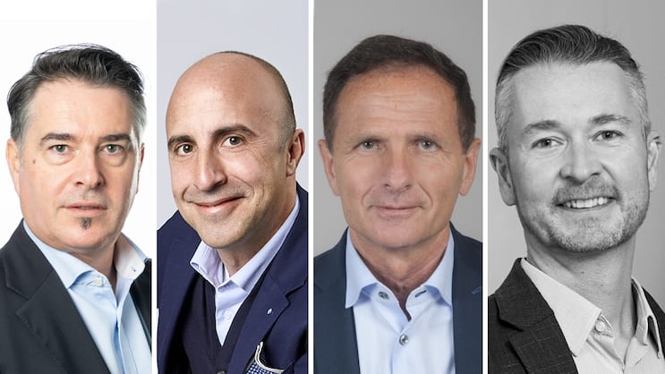 L'équipe de rédaction de la FSAGA : Alessandro Lanni, Angelo Martinez, Michel F. Chresta et Dr. Michael Zurkinden (de gauche à droite).