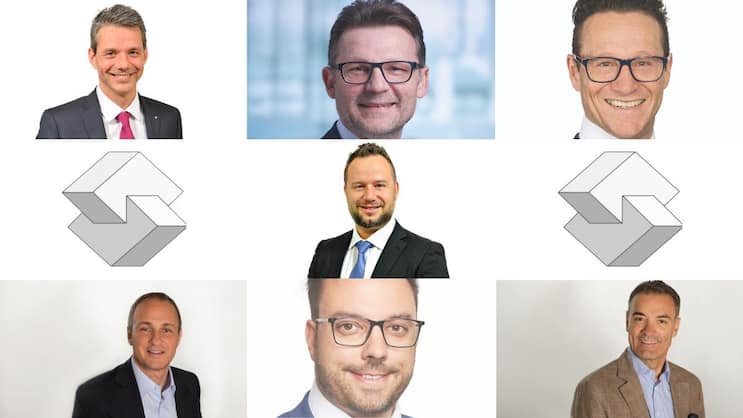 Der neue SVVG Zürich-Präsident Ricardo Achermann (im Zentrum), umrahmt von seinen Vorstandskollegen.
