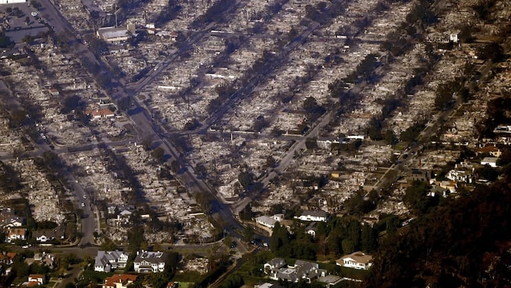 Zerstörung soweit das Auge reicht in Los Angeles.