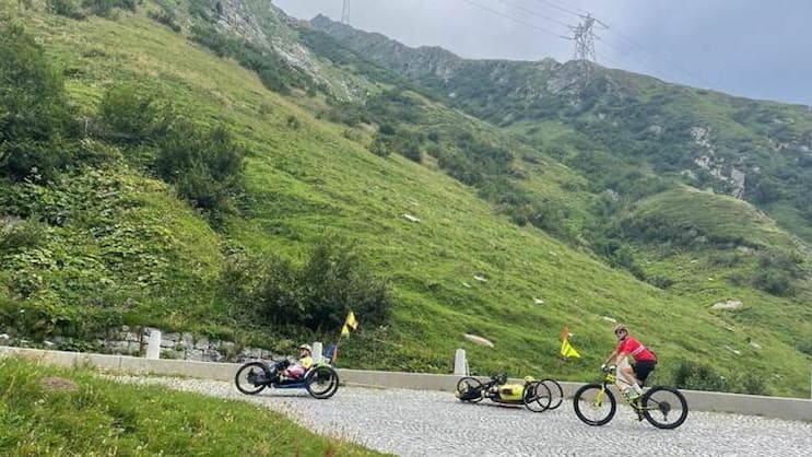 Besondere Herausforderung im Para-Sport: die 930 Höhenmeter der geschichtsträchtigen Tremola-Strecke.