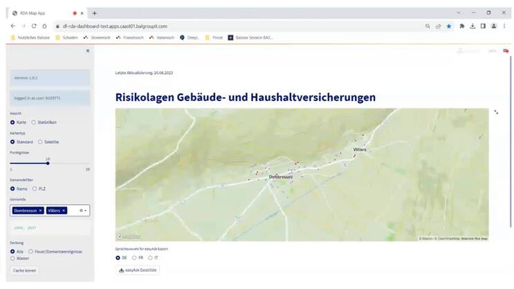 Ein grosser Vorteil des Rapid Damage Cockpits ist, dass das System einfach aufgebaut ist und alle wichtigen Informationen zu den Kunden sofort bereitstellt.