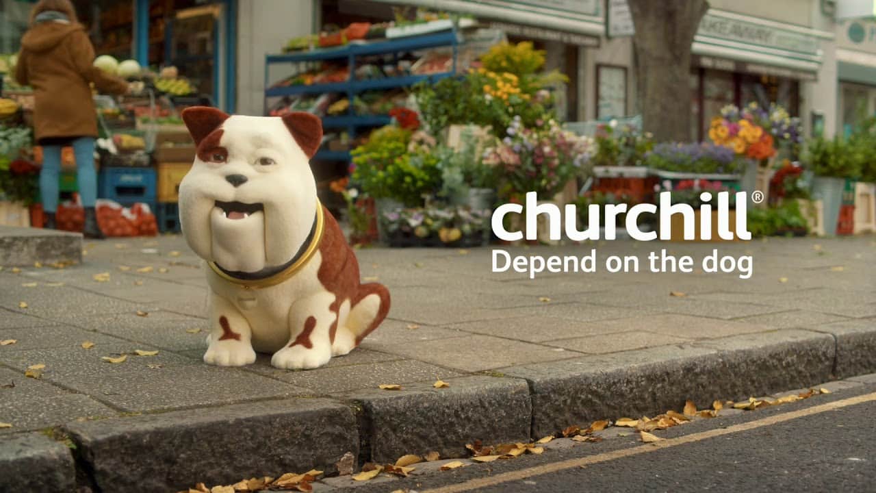 Langjähriges Werbesujet der Marke Churchill Insurance