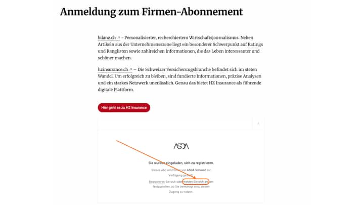 2. Auf der Seite %22Anmeldung zum Firmen-Abonnement%22 klicken Sie im auf %22melden Sie sich an%22.png